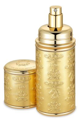 Creed Refillable Deluxe Leather Atomizer in Gold/gold Trim