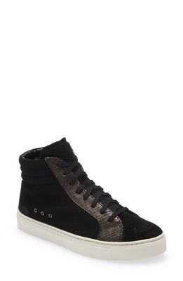 The FLEXX High Top Sneaker in Black/Suede/Whinston