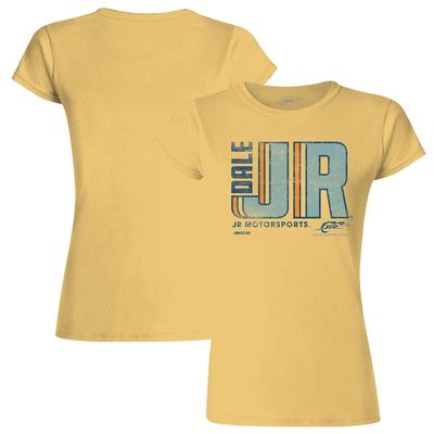 Women's JR Motorsports Official Team Apparel Yellow Dale Earnhardt Jr. Name & Number T-Shirt