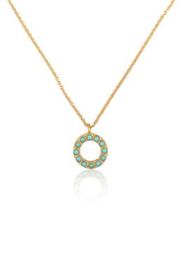 Christina Greene Turquoise Circle Pendant Necklace