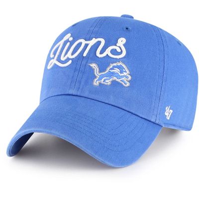 Women's '47 Blue Detroit Lions Millie Clean Up Adjustable Hat