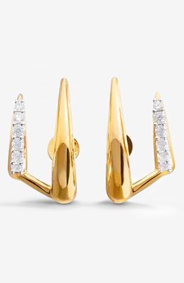 Missoma Pave Claw Stud Earrings in Gold