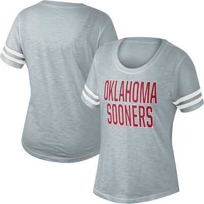 Women's Top of the World Heathered Gray Oklahoma Sooners Creek Side T-Shirt in Heather Gray