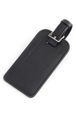 ROYCE New York Leather Luggage Tag in Black