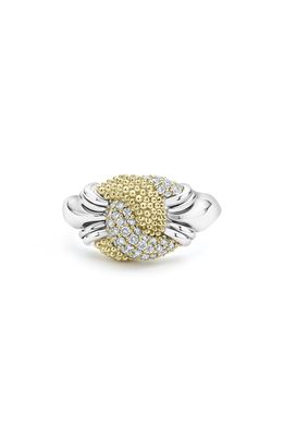 LAGOS Small Caviar Diamond Knot Ring