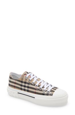 Burberry Jack Check Low Top Sneaker in Archive Beige