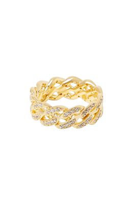 The M Jewelers x Greg Yuna Chapter II The Iced Out Cuban Link Ring in Gold