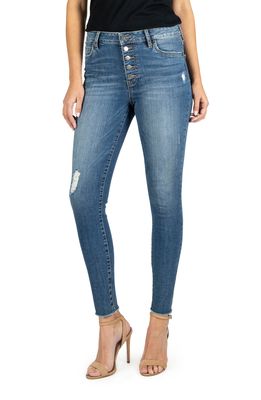 KUT from the Kloth Donna High Waist Ankle Skinny Jeans in Reinstate