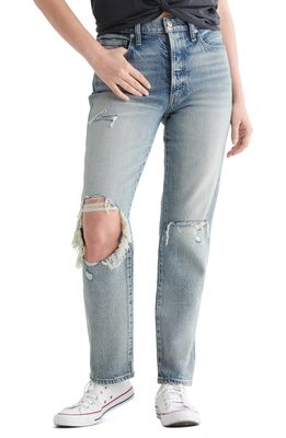 Lucky Brand Drew Ripped High Waist Mom Jeans in Atmosphere Dest