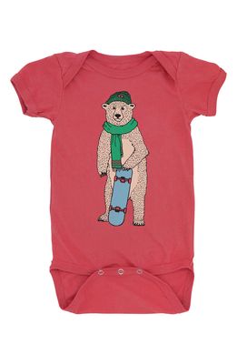 Feather 4 Arrow Christmas Bear Bodysuit in Chili Pepper