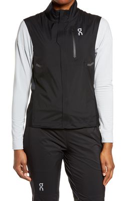 On Weather Water Repellent Running Vest in Black