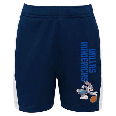 Outerstuff Youth Navy Dallas Mavericks Space Jam 2 Slam Dunk Mesh Shorts
