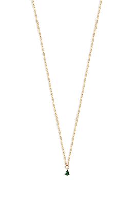 Argento Vivo Sterling Silver Pear Pendant Necklace in Gold