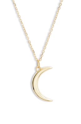 Azura Jewelry Moon Pendant Necklace in Yellow Gold