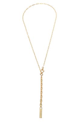 AllSaints Paper Clip Convertible Chain Necklace in Gold