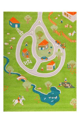 LUCA AND CO IVI Farm Play Rug in Green