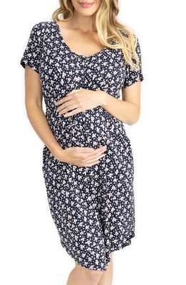 Angel Maternity Maternity/Nursing Dress in Navy