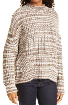 Rails Echo Space Dye Wool & Alpaca Blend Sweater in Brown White Space Dye