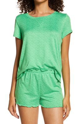Emerson Road Paperbag Short Pajamas in Poison Green Space Dye
