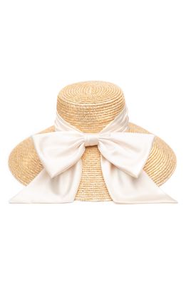 Eugenia Kim Mirabel Bow Straw Sun Hat in Natural