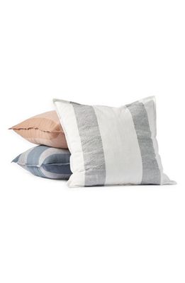 Coyuchi Sonoma Organic Cotton Pillow Cover in Soft White W/Shadow Stripe