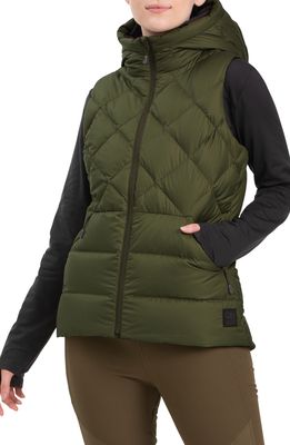 Outdoor Research Coldfront 700 Fill Power Hooded Down Vest in Loden