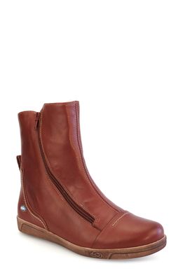 CLOUD Afaya Water Resistant Wool Lined Leather Boot in Cherry Mahogany