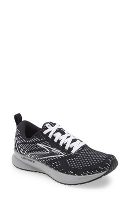 Brooks Levitate 5 Running Shoe in Black/Grey/White