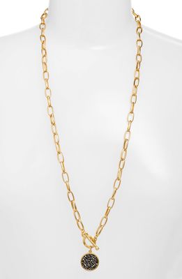 Karine Sultan Crystal Pendant Necklace in Gold