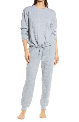Splendid Ellie Cable Jacquard Pajamas in Heather Grey