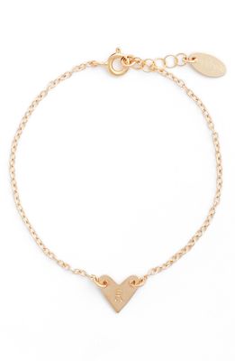 Nashelle Initial Heart Bracelet in Gold-R