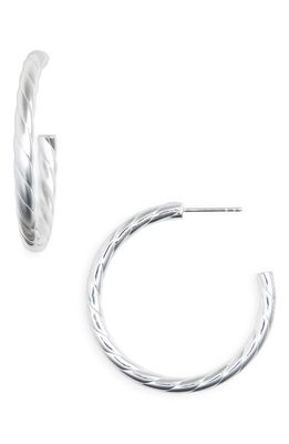 Argento Vivo Sterling Silver Argento Vivo Small Thing Rope Hoop Earrings