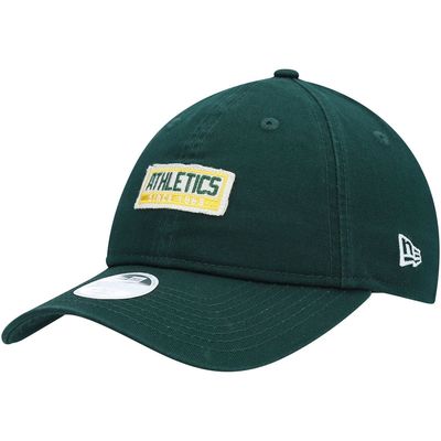 Women's New Era Green Oakland Athletics Patch Adjustable Hat