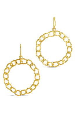 Sterling Forever Circle Drop Earrings in Gold