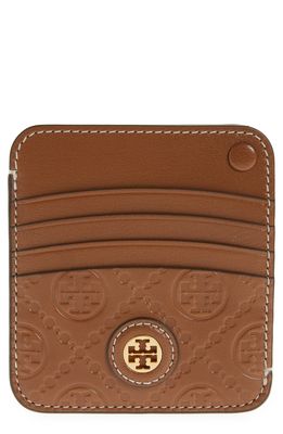 Tory Burch T Monogram Leather Card Case in Moose