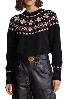 Polo Ralph Lauren Fair Isle Wool Blend Sweater in Black Multi