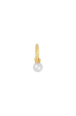 EF Collection Birthstone Charm in Yellow Gold/Pearl