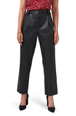 Vince Camuto Straight Leg Faux Leather Pants in Rich Black
