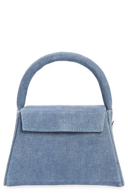 Anima Iris Mini Zaria Denim Look Leather Top Handle Bag in Denim Blue