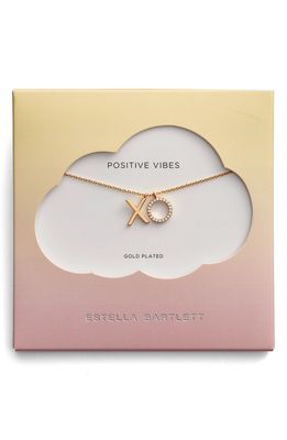 Estella Bartlett Positive Vibes Pendant Necklace in Gold