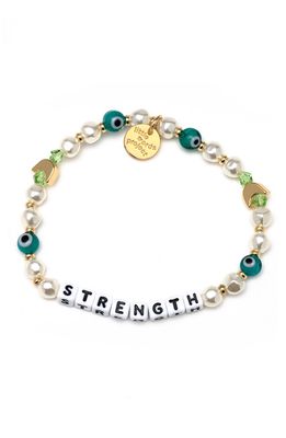 Little Words Project Strength Imitation Pearl Stretch Bracelet in Pearl/Color
