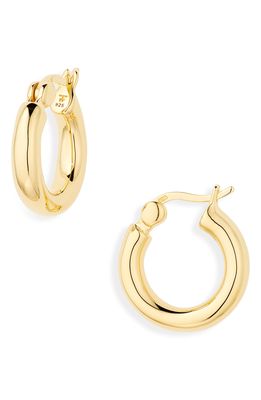 Tom Wood Small Classic Hoop Earrings in Sterling Silver /9K Gold
