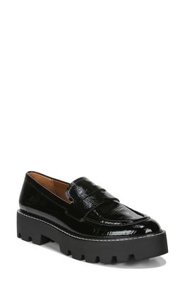Franco Sarto Balin Platform Loafer in Black Leather