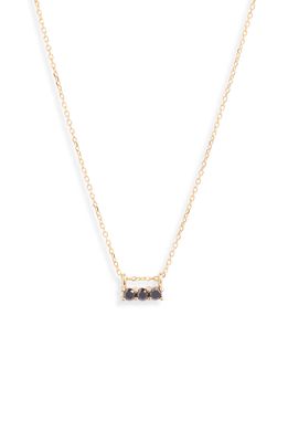 Jennie Kwon Designs Black Diamond Pendant Necklace in Yellow Gold/Black Diamond