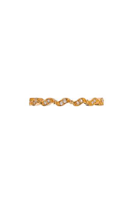 Sethi Couture Wave Diamond Band Ring in Rose Gold/diamond