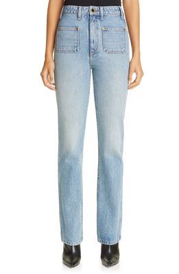 Khaite isabella discount high-rise straight-leg jeans