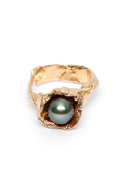 Alice Waese Small Hydra Tahitian Pearl Ring in 14K /Tahitian Pearl