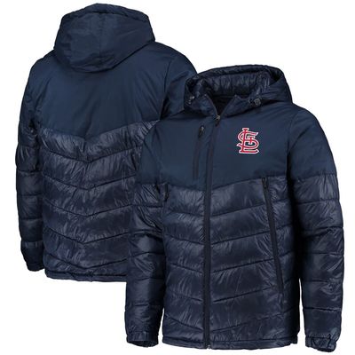 Men's G-III Sports by Carl Banks Navy St. Louis Cardinals Storm Hoodie Full-Zip Puffer Jacket