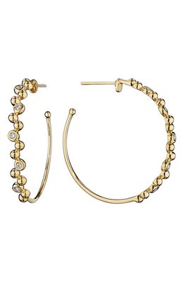 Hueb Bubbles Diamond Hoop Earrings in Yellow Gold