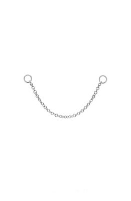 EF Collection Single Chain Charm in White Gold